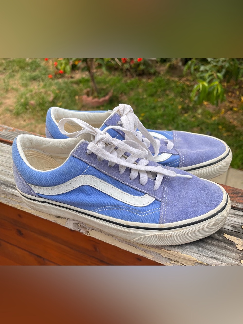Vans Blue Old Skool Sneakers - White Stripe